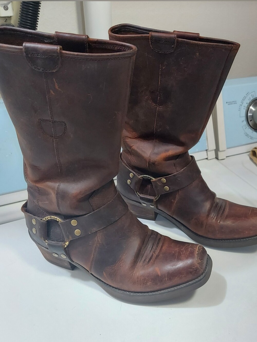 Ariat Woman's Brown Leather Harness Boots Size 8B